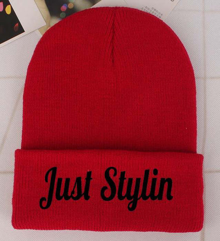 Red JustStylin beanie